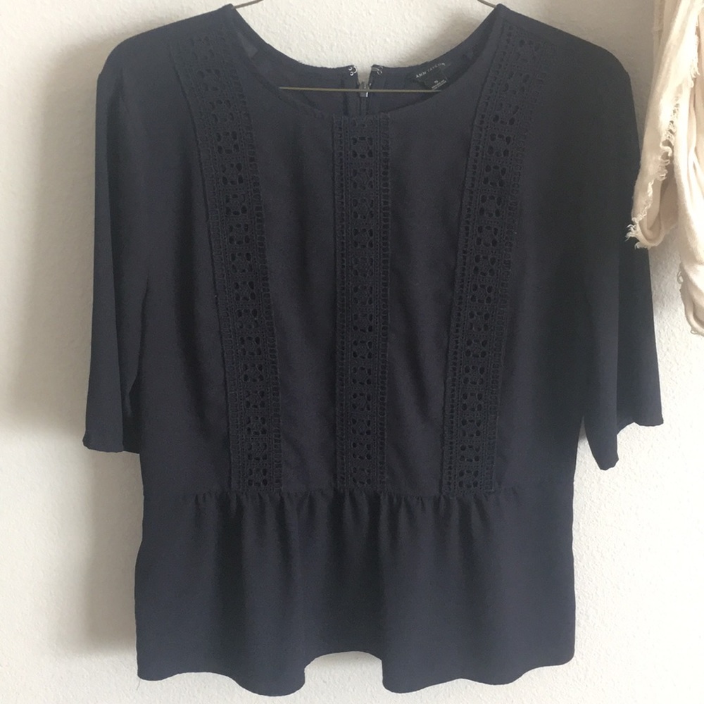 Navy Blue Ann Taylor Blouse